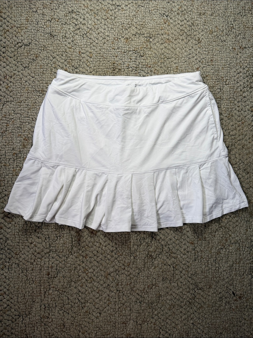 White Ruffle Hem Women's Skort